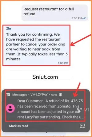 How I cancle my Zomato Order with refunds