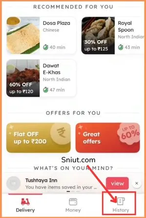 Zomato Order Cancle in app